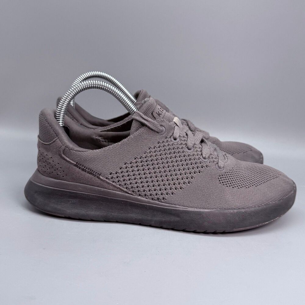 Kizik Lima Women's 8.5 Wide Gray Mesh Lace-Up Comfort Running Athletic Sneakers